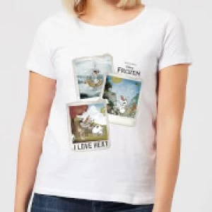 Disney Frozen Olaf Polaroid Womens T-Shirt - White - S