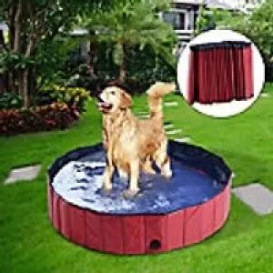 PawHut Pet Swimming Pool D01-014RD 300 x 1400 x 1400 mm Red