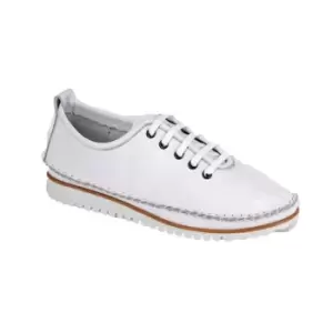 Mod Comfys Womens/Ladies Flexi Softie Leather Trainers (5 UK) (White)