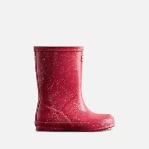 Hunter Kids First Classic Giant Glitter Rubber Wellington Boots - UK 6 Toddler