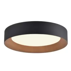 Lili LED Flush Ceiling Light 48W 2650Lm 3000K Black