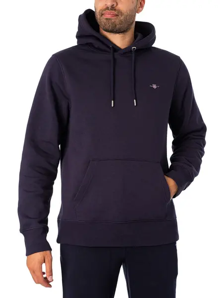 Gant Regular Pullover Hoodie Evening Blue XL