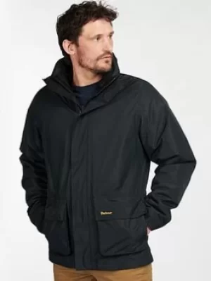 Barbour Hallington Jacket, Black, Size L, Men