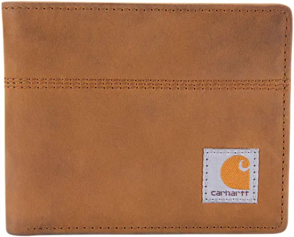 Carhartt Saddle Leather Bifold Wallet, black