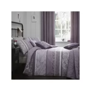 Dreams & Drapes Hanworth Reversible Duvet Cover Set, Heather, Super King