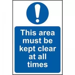 This Area Must Be Kept Clear At All times&rsquo; Sign; Non