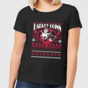 DC Harley Quinn Womens Christmas T-Shirt - Black - 4XL