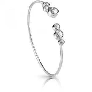 GUESS rhodium plated flexi-bangle with Swarovski crystals.