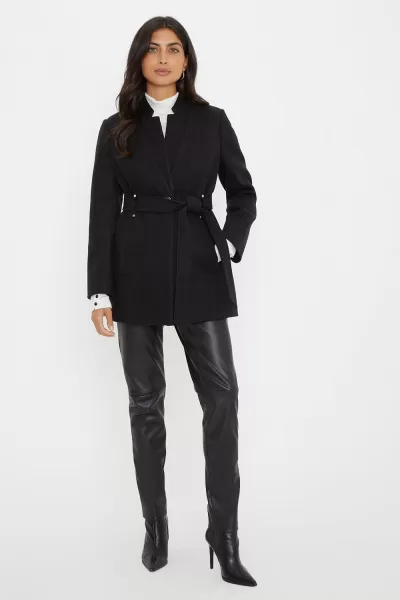 Short Belted Wrap Coat