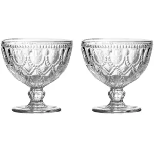 Premier Housewares Fleur Clear Sundae Dishes - Set of 2