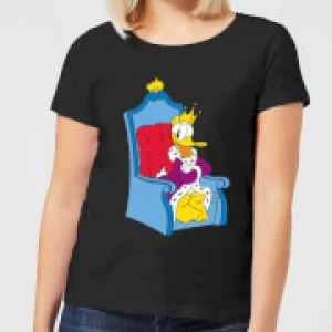 Disney King Donald Womens T-Shirt - Black