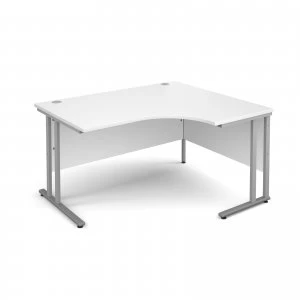 Maestro 25 SL Right Hand Ergonomic Desk 1400mm - Silver Cantilever fra