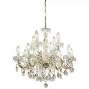 Kolarz VALERIE - Classic 12 Arm Chandelier Polished Brass, 12x E14