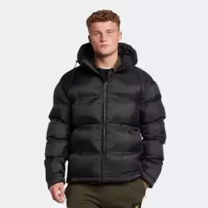 Mens Casuals Sculptural Puffer Jacket - Jet Black - S