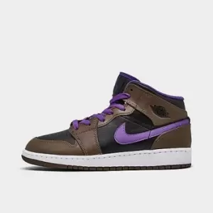 Jordan Air Jordan 1 Mid (Gs), Palomino/White-Wild Berry, size: 4, Unisex, Shoes grade school, DQ8423-215