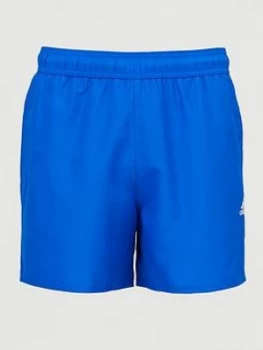 Adidas Solid Clx Swim Shorts - Blue