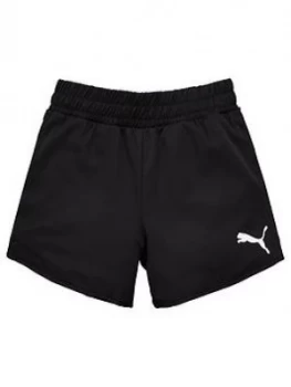 Boys, Puma Girls Active Shorts - Black, Size 3-4 Years