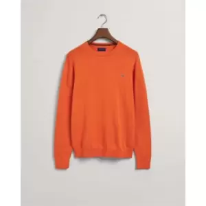 Gant Classic Cotton Crew Neck Jumper - Orange