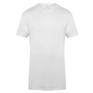 Skinnifit Mens Longline Dipped Hem T-Shirt (2XL) (White)