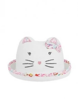 Monsoon Baby Girls Organic Debbie Kitty Bowler Hat - Multi