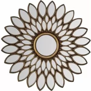 Premier Housewares Lyra 100 x 100cm Bronze Petal Wall Mirror