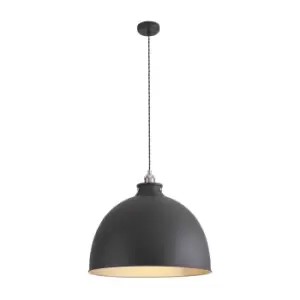 Carmel Xtra Large Ceiling Pendant, E27, Graphite, Satin Nickel, Silver