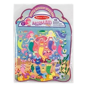 Melissa and Doug Reusable Puffy Stickers Mermaids