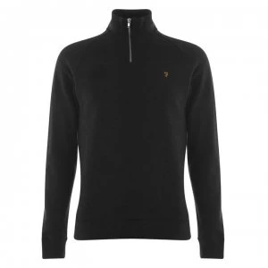 Farah Vintage Jim Zip Jumper - Black 010