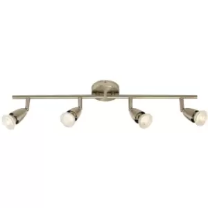 Amalfi - Adjustable 4 Light Spotlight Satin Nickel, GU10 - Endon