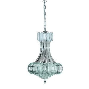 6 Light Ceiling Pendant Chandelier Chrome, E14