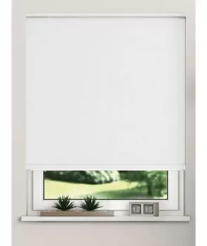 Thermal Blackout Roller Blinds 175cm Drop x Width 110cm White