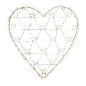 Sass & Belle Vintage Wire Heart Photo Holder Large Cream