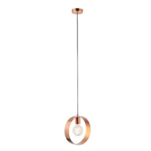 Gallery Interiors Hoop Pendant Light Brushed Copper