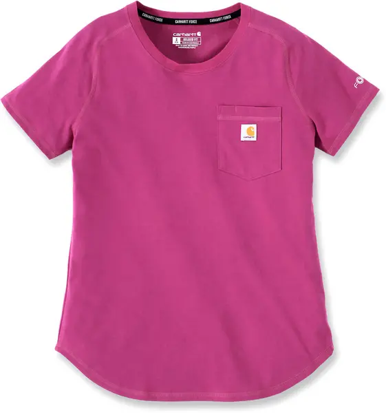 Carhartt Force Relaxed Fit Midweight Pocket Ladies T-Shirt, pink, Size L for Women