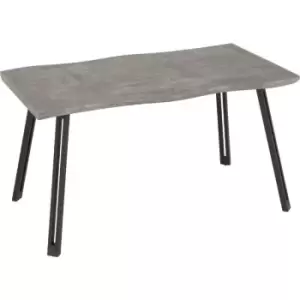 Seconique - Quebec Dining Table Concrete Effect Wave Edge