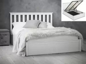 LPD Oxford 4ft6 Double White Wooden Ottoman Bed Frame