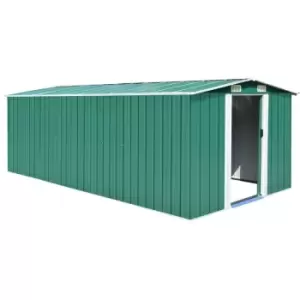 Vidaxl - Garden Shed Metal 257x489x181cm Green - Green