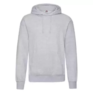 Fruit of the Loom Mens Classic Heather Hooded Sweatshirt (4XL) (Heather Grey)