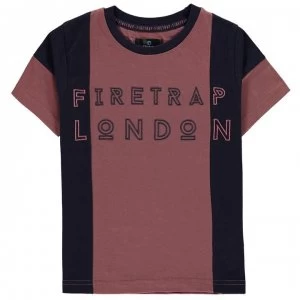 Firetrap Short Sleeve T Shirt Junior Boys - Poison Berry