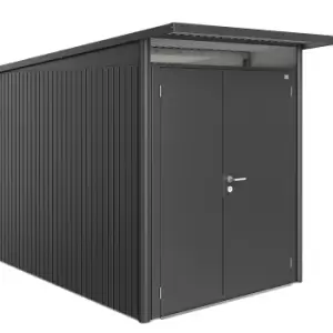 Biohort AvantGarde Double Door Metal Garden Shed 5ft9 x 9ft8 A3 - Metallic Dark Grey