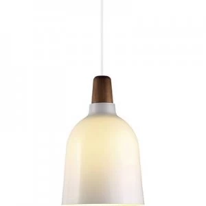 Nordlux Karma 78343012 Pendant light HV halogen, LED (monochrome) E-27 12 W White, Walnut