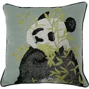 Furn Pandas Cushion Cover (One Size) (Green)