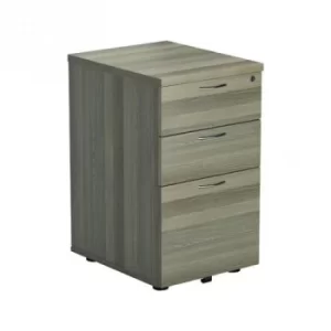 FF Jemini Grey Oak 3 Drawer Tall Mobile Pedestal KF78947