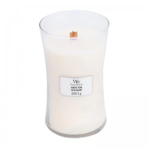 Woodwick White Teak Large Jar Candle 609.5g