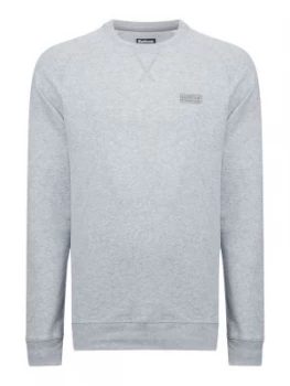 Mens Barbour Essential Crew Neck Sweat Grey Marl