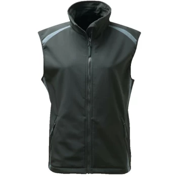 Womens Soft-shell Gillet Black Small - Sitesafe