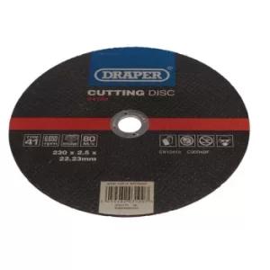 Draper Flat Stone Cutting Disc, 230 x 2.5 x 22.23mm