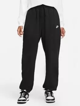 Nike NSW Club Fleece Mid Rise Oversized Joggers - Black/White Size XS Women