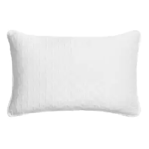 Ted Baker T Quilted Cushion - 60x40cm - White