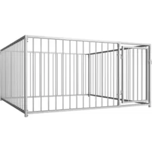 Vidaxl - Outdoor Dog Kennel 200x200x100cm Silver